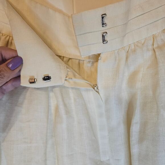 Vintage Doncaster linen floral embroidered skirt. Size 12 - Picture 3 of 8